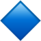 Large Blue Diamond emoji on Apple